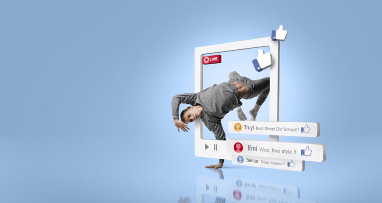 influencer dancing on a social media post