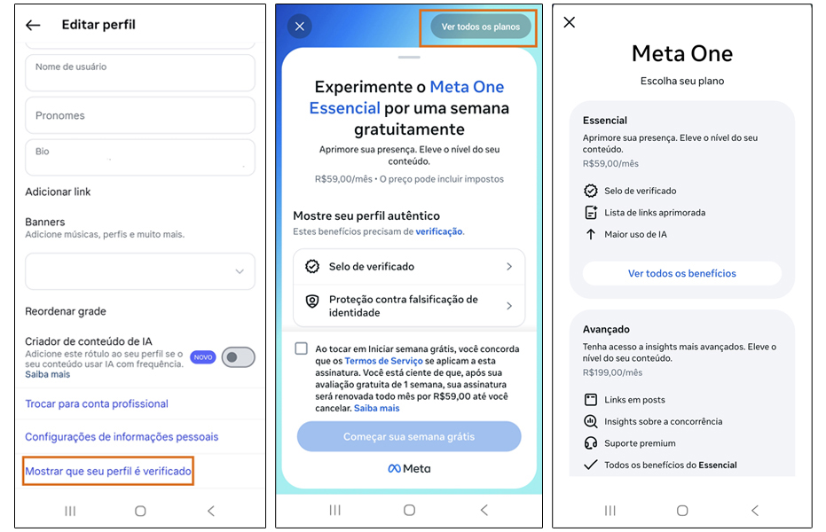 meta verified - credibilidade no Instagram